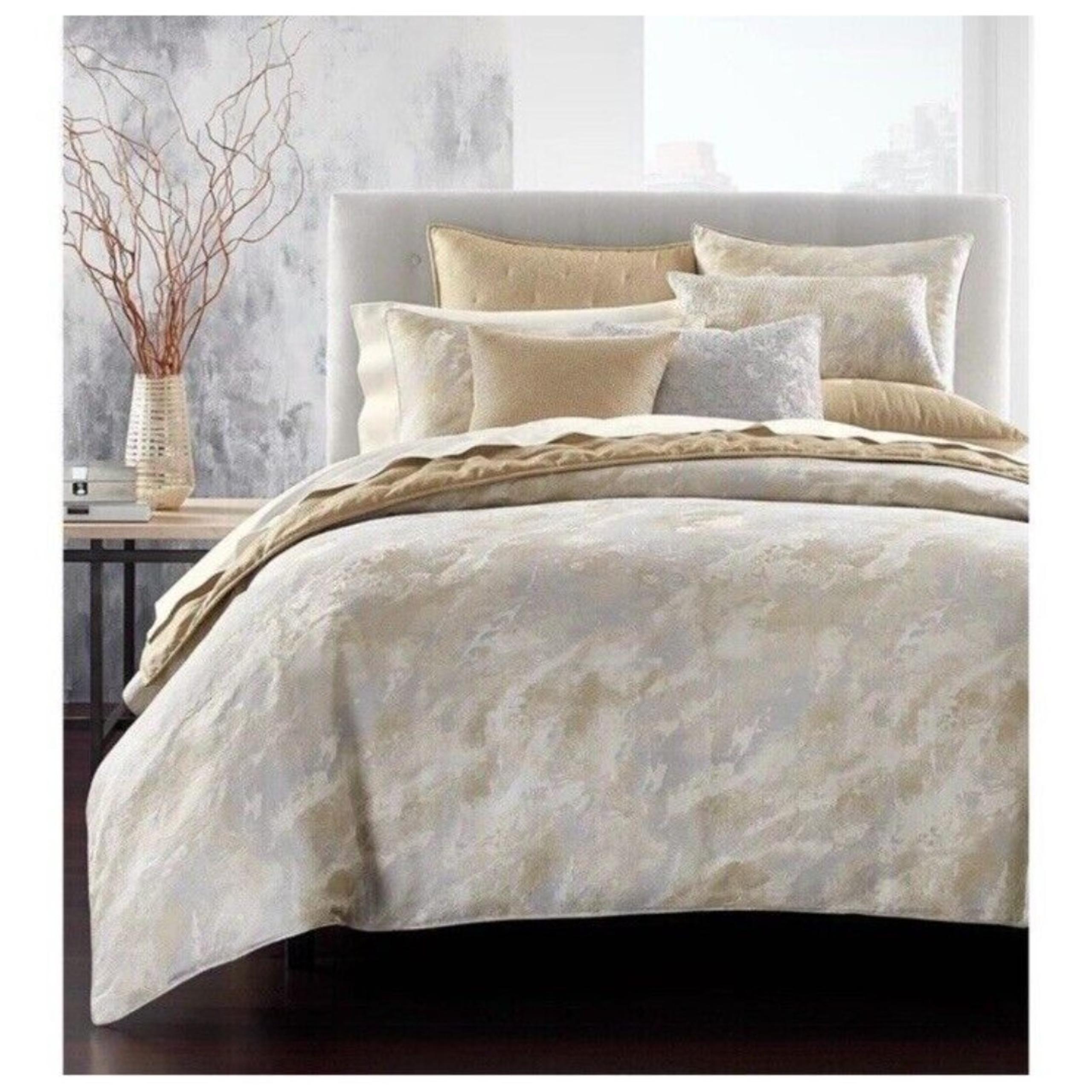 HOTEL COLLECTION Metallic Stone KING Duvet Cover VERY RARE** DISCONTINUED **