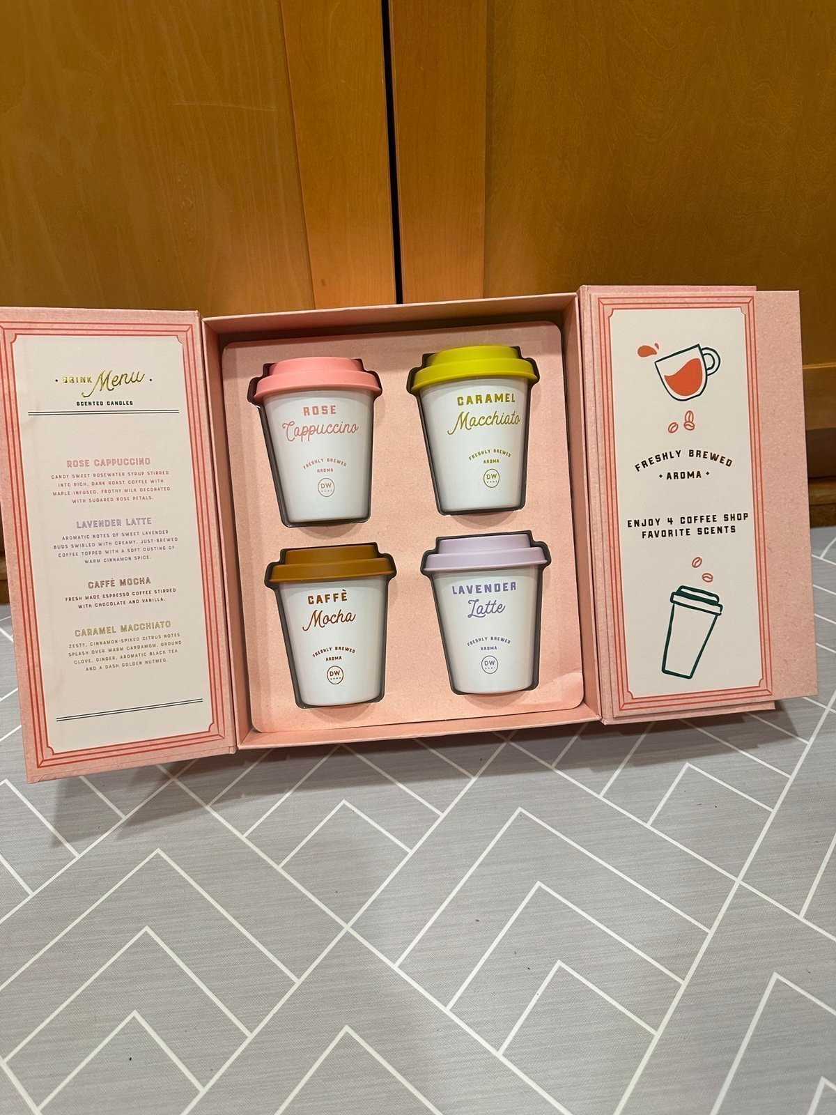 DW Home Coffee Shop Cup Of Joe Scented Candle Box Set (4 Candles)