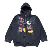 Vintage Y2k Disney Mickey Full Zip Hoodie Women's Large Oversized