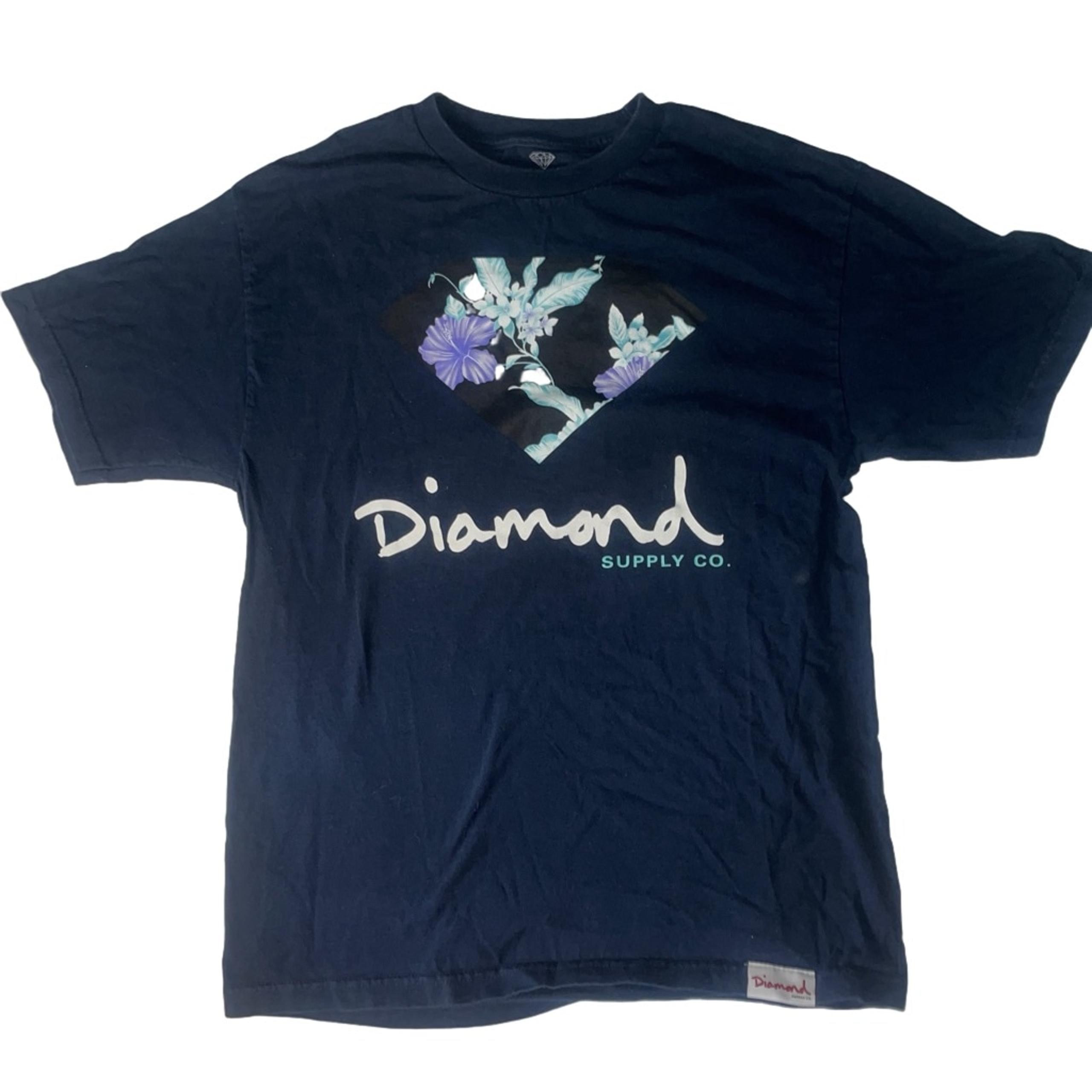 Men’s Diamond Supply Co. Floral Logo T-Shirt Size L
