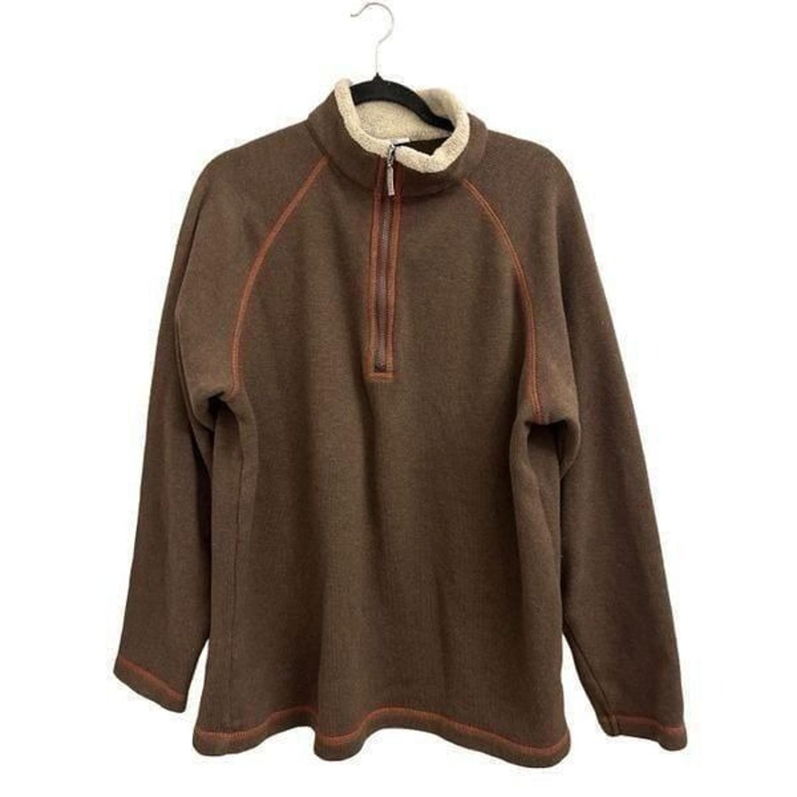 Columbia men's XCO 1/4 zip sweater XL brown