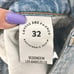 LOVERS & FRIENDS Jamie Cuffed Short 32 US 14 Camellia Blue Distressed NWOT