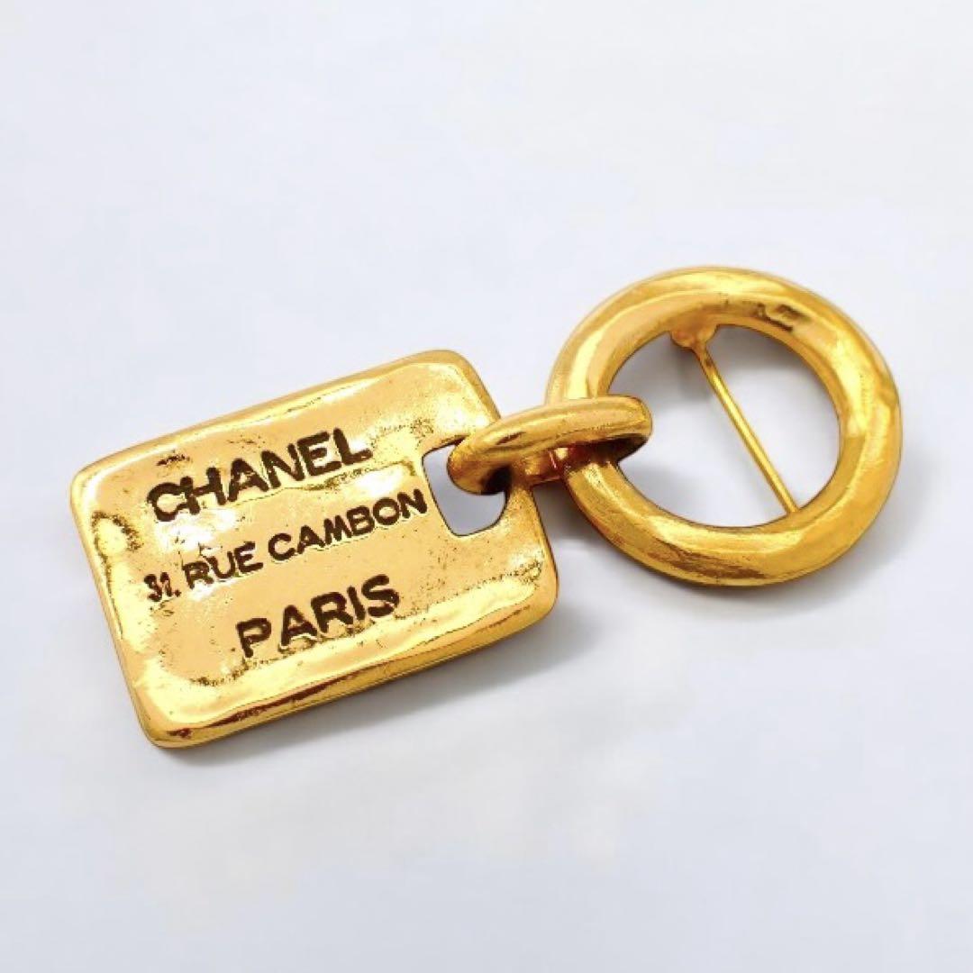 Chanel Brooch Cambon 31 RUE CAMBON Gold 2909
