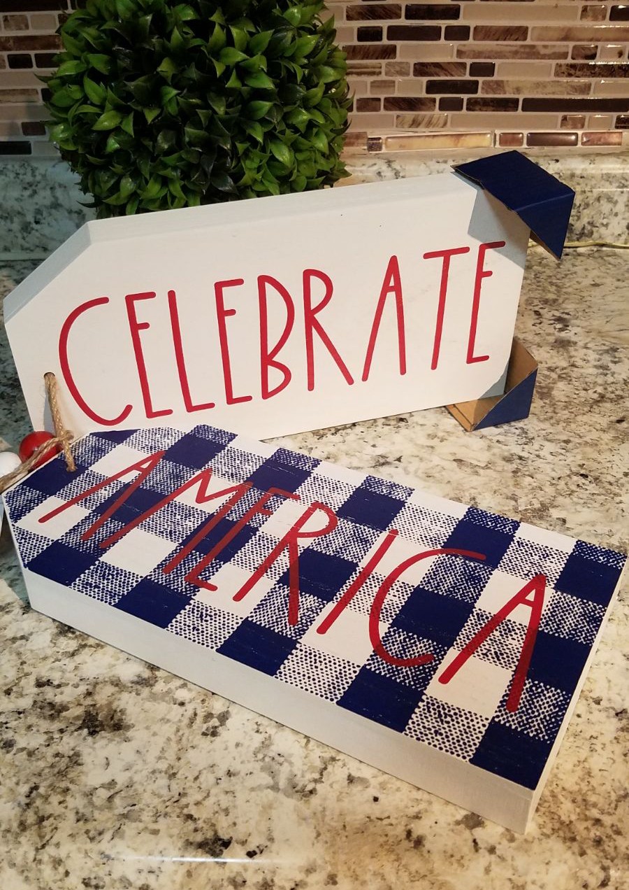 USA PATRIOTIC Plaques Set of 2