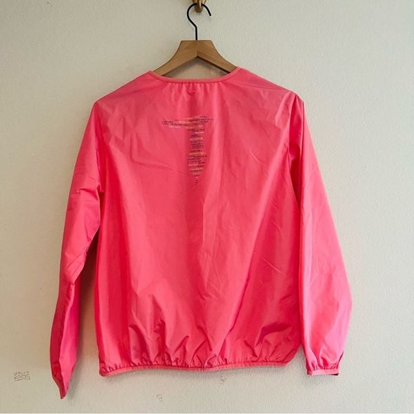 Trussardi Women's Pink V Neck Windbreaker Gold Jacket Size Medium offers