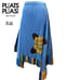 Rare Pattern PLEATS PLEASE Pleats Please Fringe Asymmetrical Skirt L