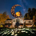 39''H Moon Fairy Garden Solar Stake Lights Outdoor