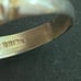 Antique Brutalist Sterling Large Diamond Cut Croissant Ring