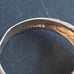 Antique Brutalist Sterling Large Diamond Cut Croissant Ring