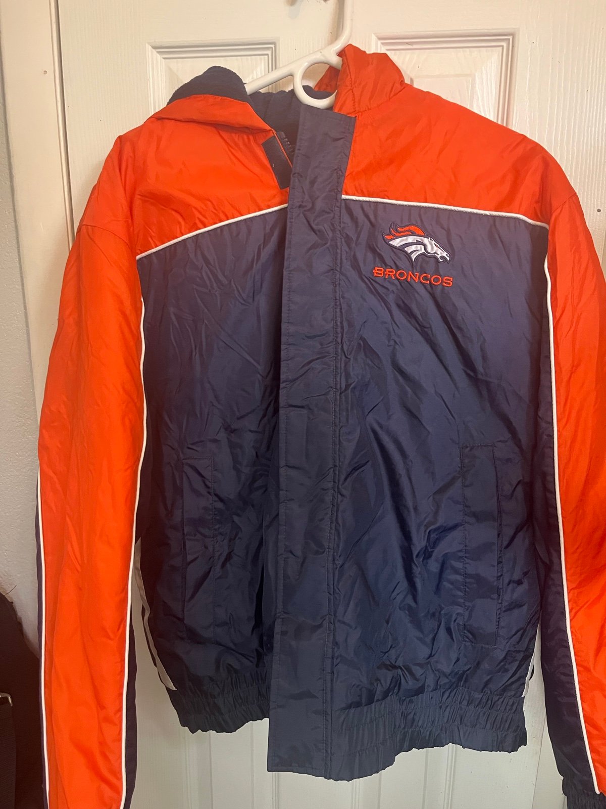 NFL Denver Broncos Full Zip Hooded Jacket Men’s Size Large