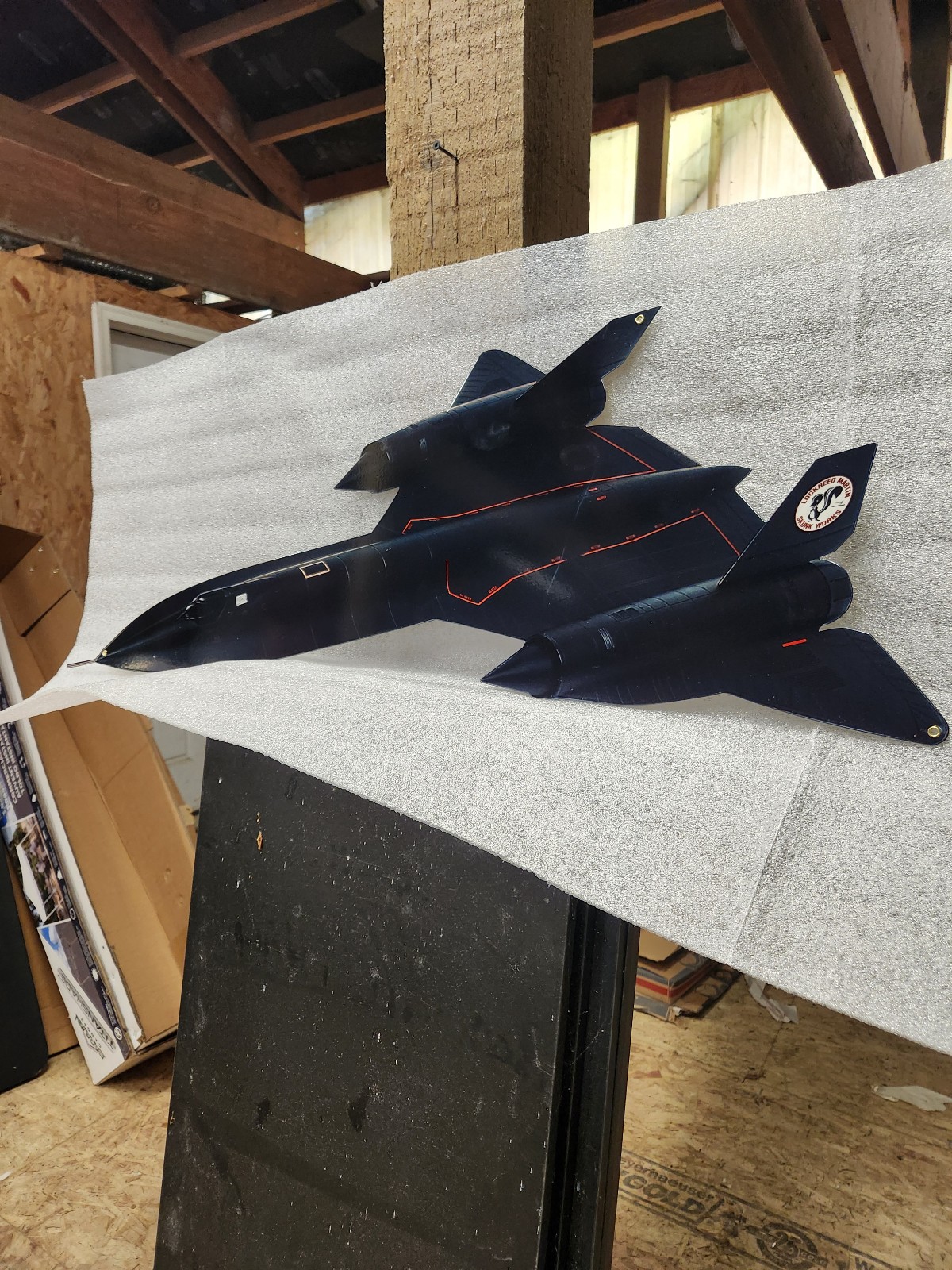 Huge SR71 Blackbird fighter jet plane steel metal sign