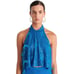 398 NEW RONNY KOBO BLUE SEQUIN EMBELLISHED HALTER TOP
