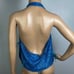398 NEW RONNY KOBO BLUE SEQUIN EMBELLISHED HALTER TOP