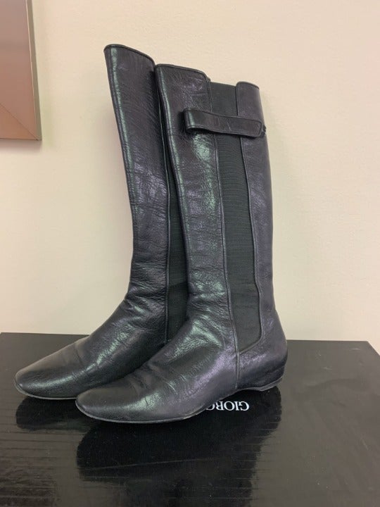 G.ARMANI XGDI 07 Black Flat Heel ITALY