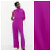 NWT. Zara Magenta Belted Asymmetric Long Jumpsuit. Size L.