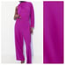 NWT. Zara Magenta Belted Asymmetric Long Jumpsuit. Size L.