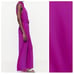 NWT. Zara Magenta Belted Asymmetric Long Jumpsuit. Size L.