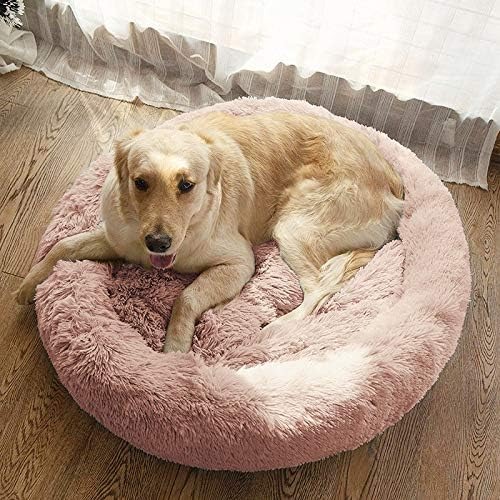 Calming Dog Bed for Medium and Large Dogs Comfortable Pet Bed Faux Fur