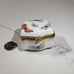 2 VTG LIMOGES FRANCE PORCELAIN SMALL TRINKET BOX JEWELRY BUTTERFL GOLD TRIM