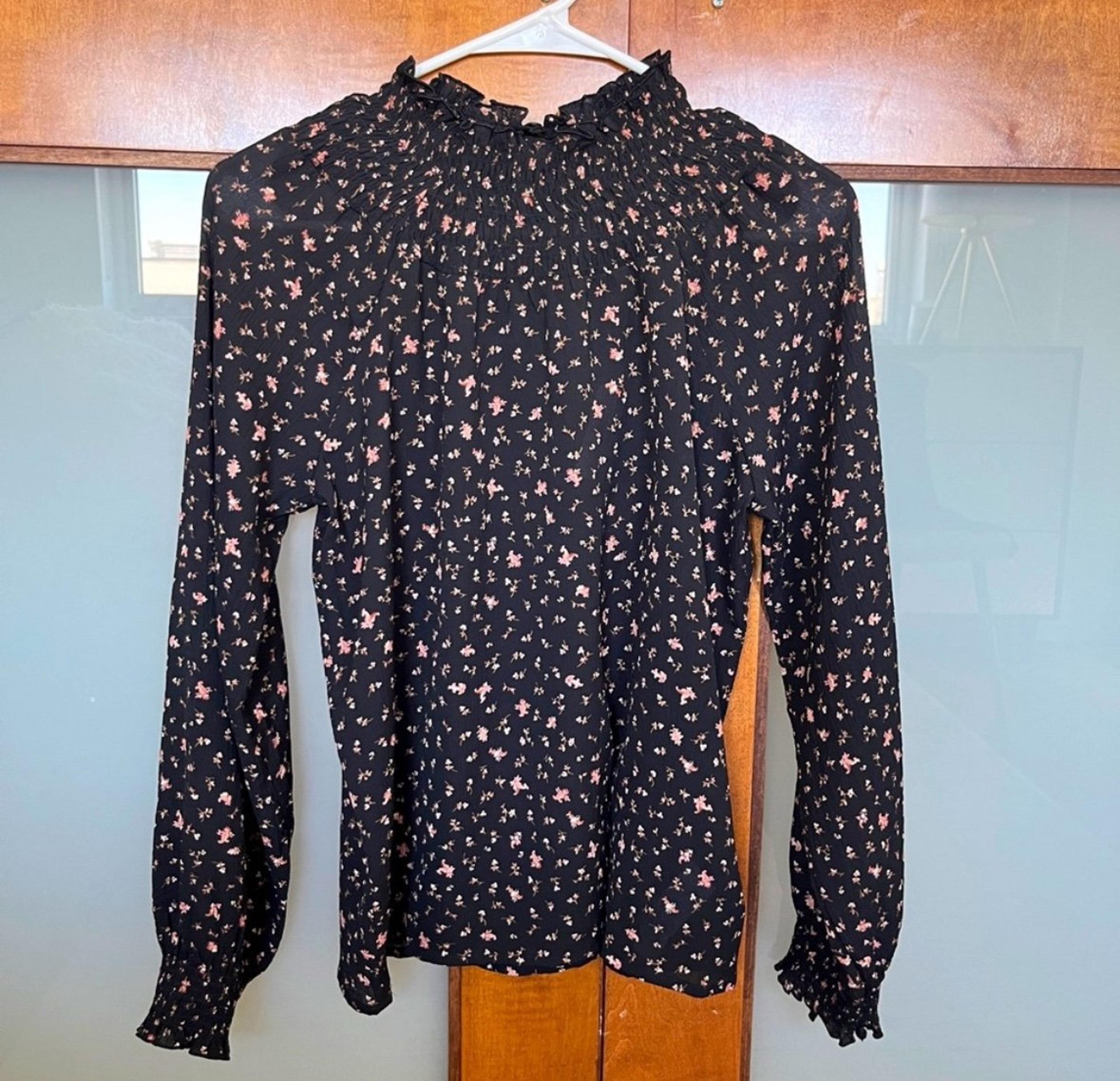 Madewell Smocked-Necked Ruffle Top