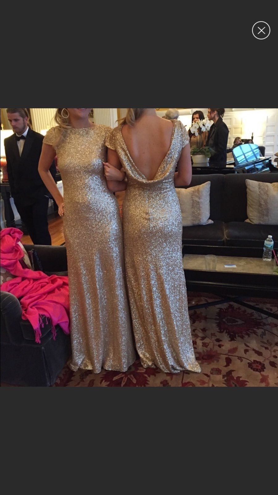 Gold Sequin Bridesmaid Dress