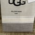 UGG Euro Pillow Sham Oxford Stripe Gray Multi 100% Cotton 26”x26”