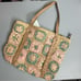 Lucky Brand Boho Straw Floral Ella Shoulder Bag Tote Purse Green Pink Tan NWT
