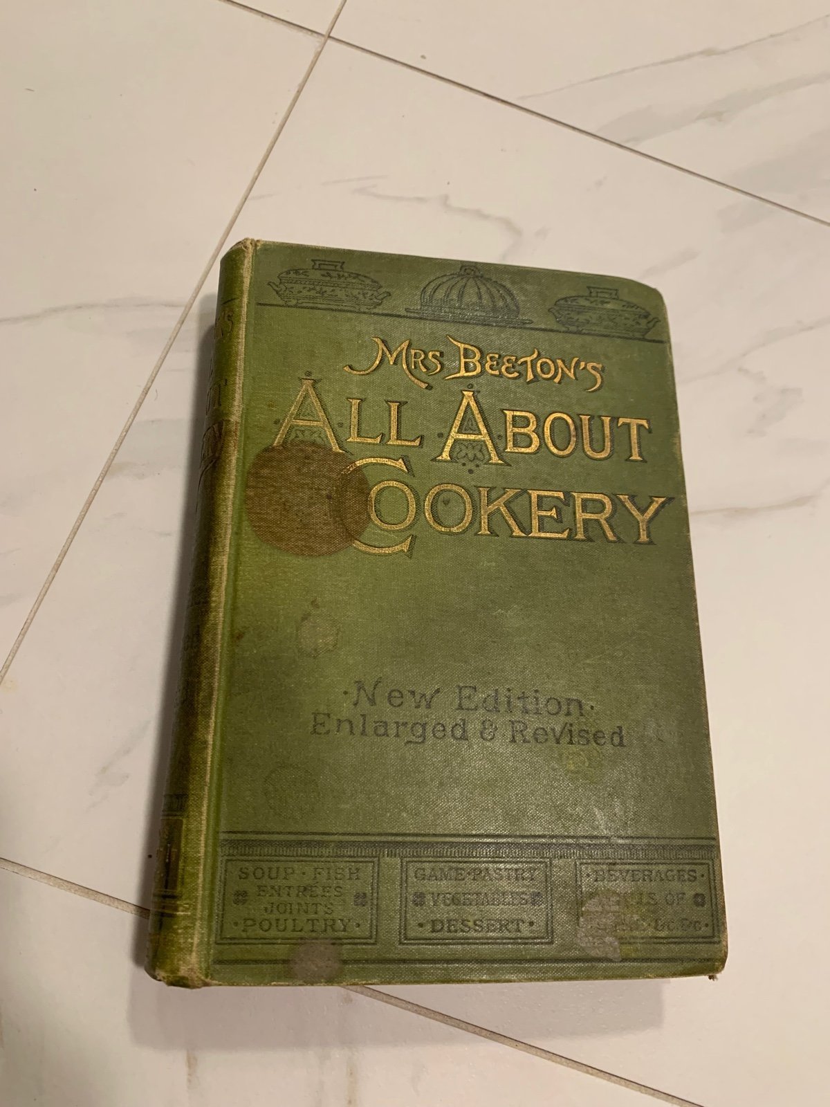 Mrs. Beeton’s All About Cookery Antique Cookbook