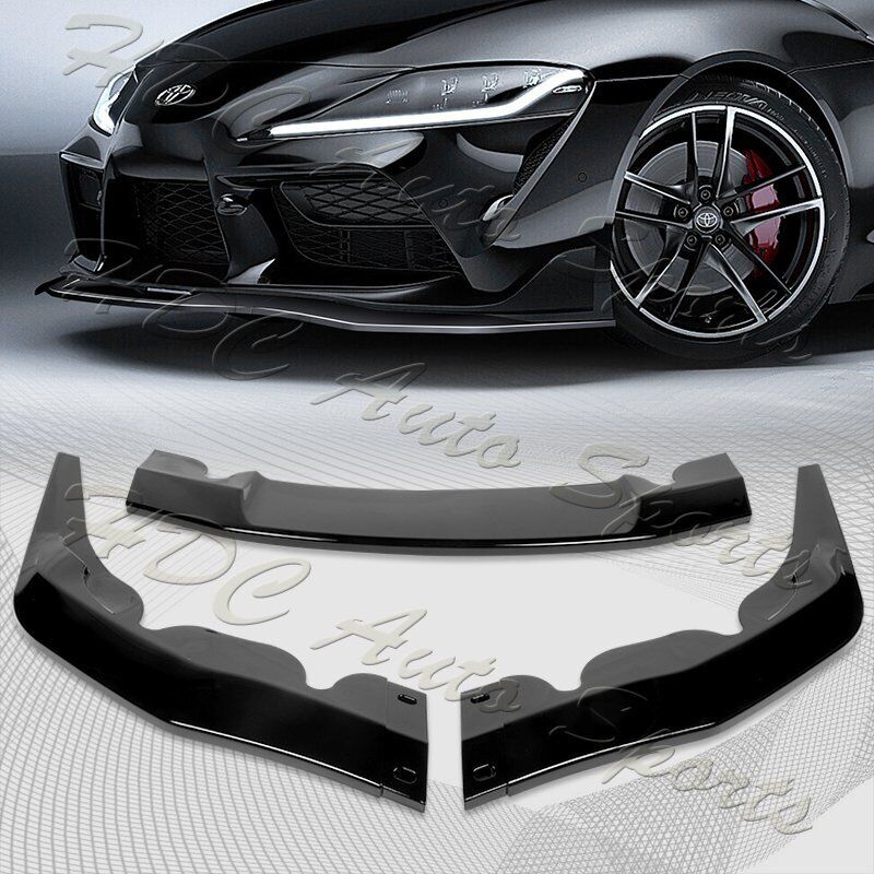 For 2019-2023 Toyota Supra A90 Painted Black Front Bumper Splitter Spoiler Lip
