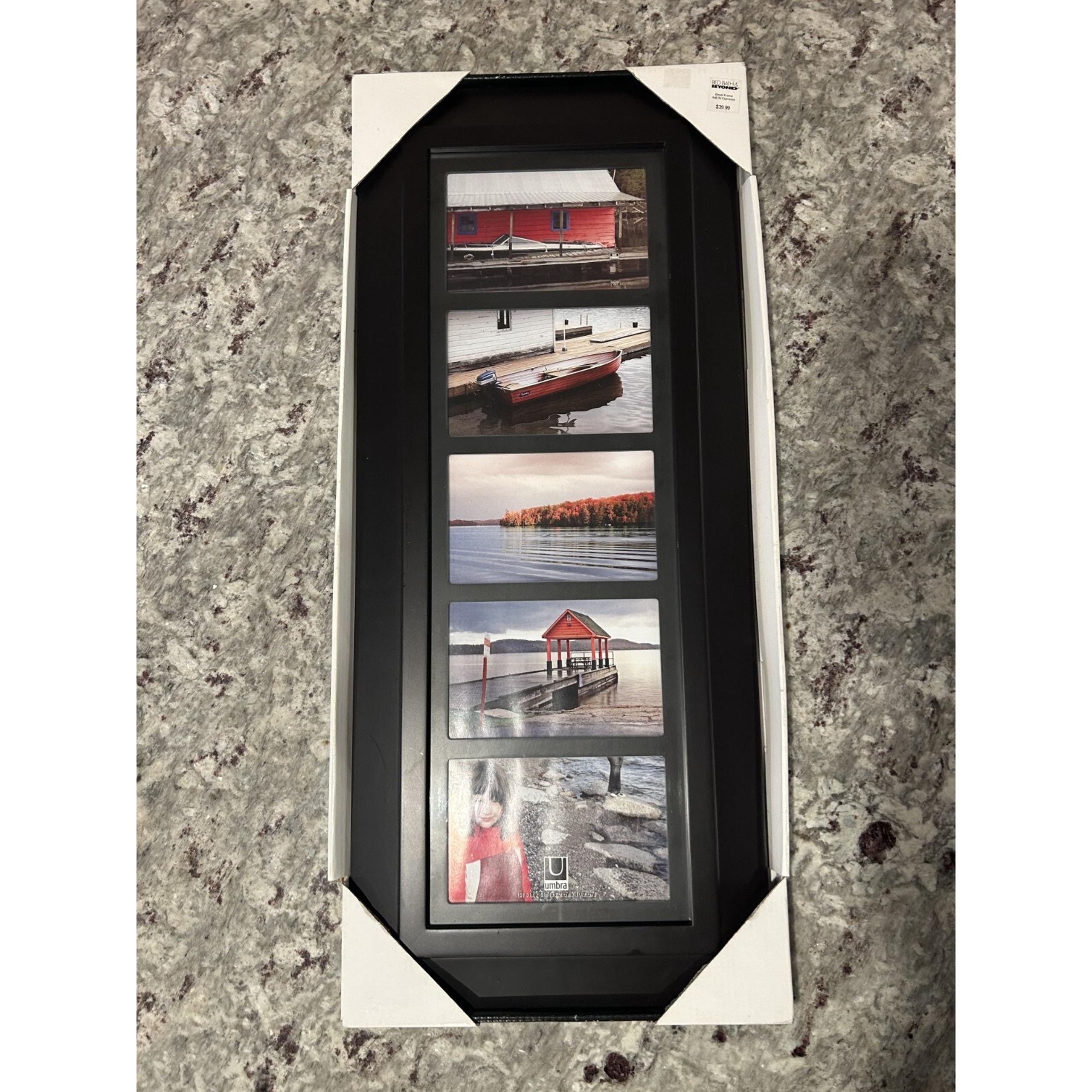 Umbra Bevel Multi Photo Frame – Holds Five 4" x 6" Photos