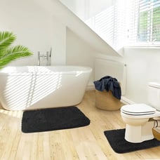 Bath Mat Rug Shaggy Bathroom Mats Absorbent Non-Slip Carpet Shower Long