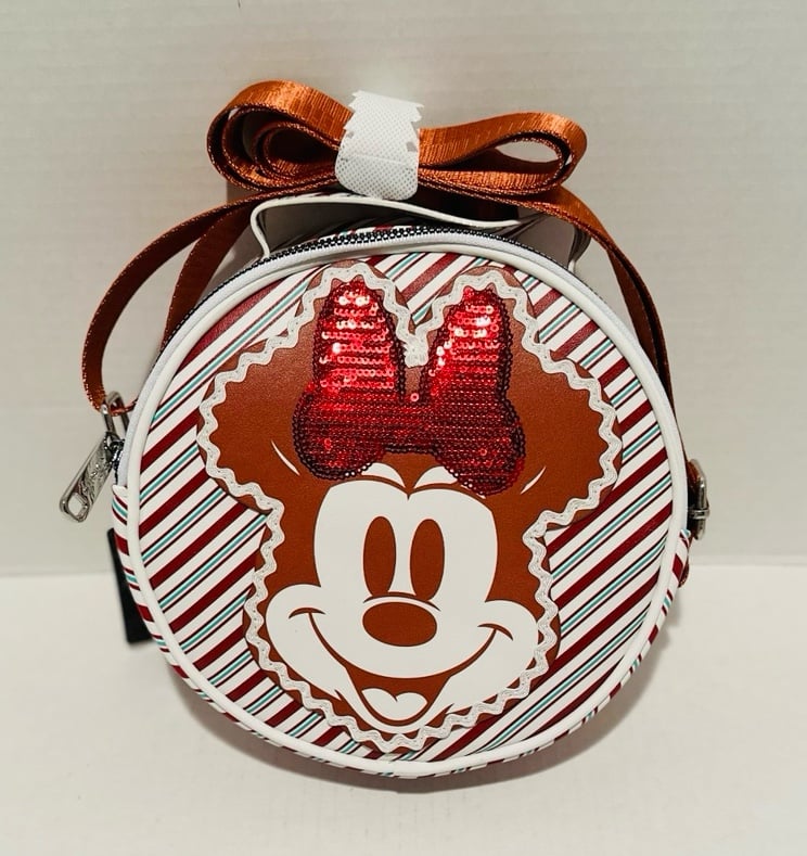 Buckle Down Minnie Holiday Gingerbread Crossbody Bag