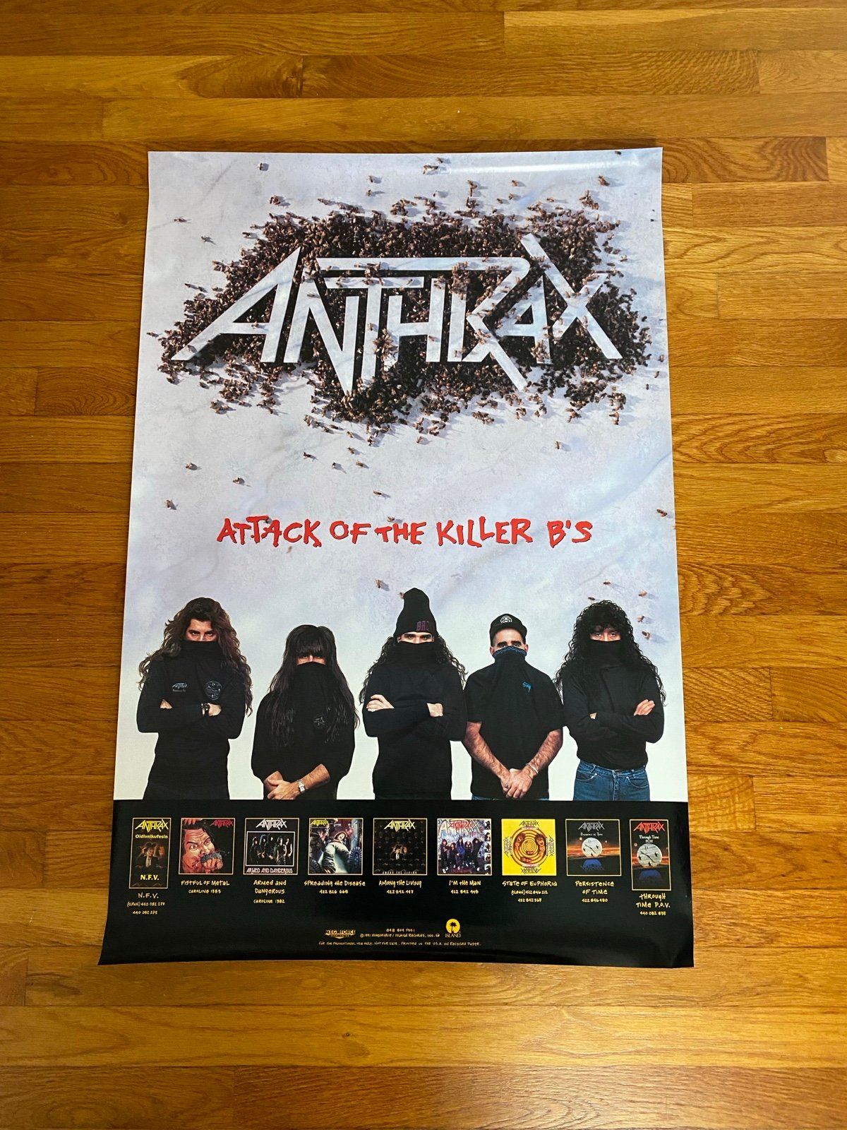 Anthrax Attack Of The Killer B's Original Promotional Poster 1991 24x36 Unhung