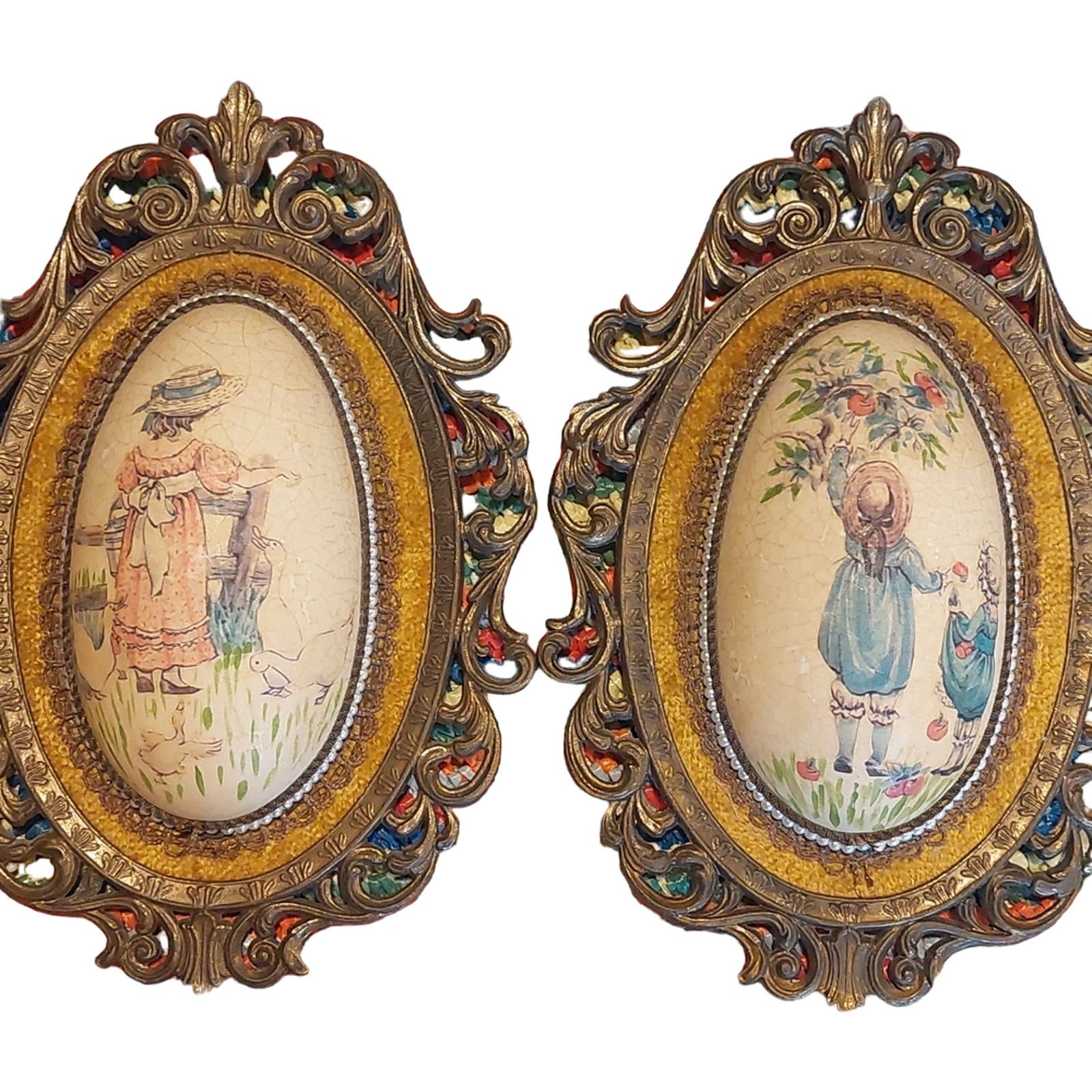 Vintage Shabby Country Cottagecore Concave wall hangings decor Italy Prairiecore