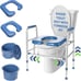 Bedside Commode Chair Portable Potty Toilet Riser Padded Seat