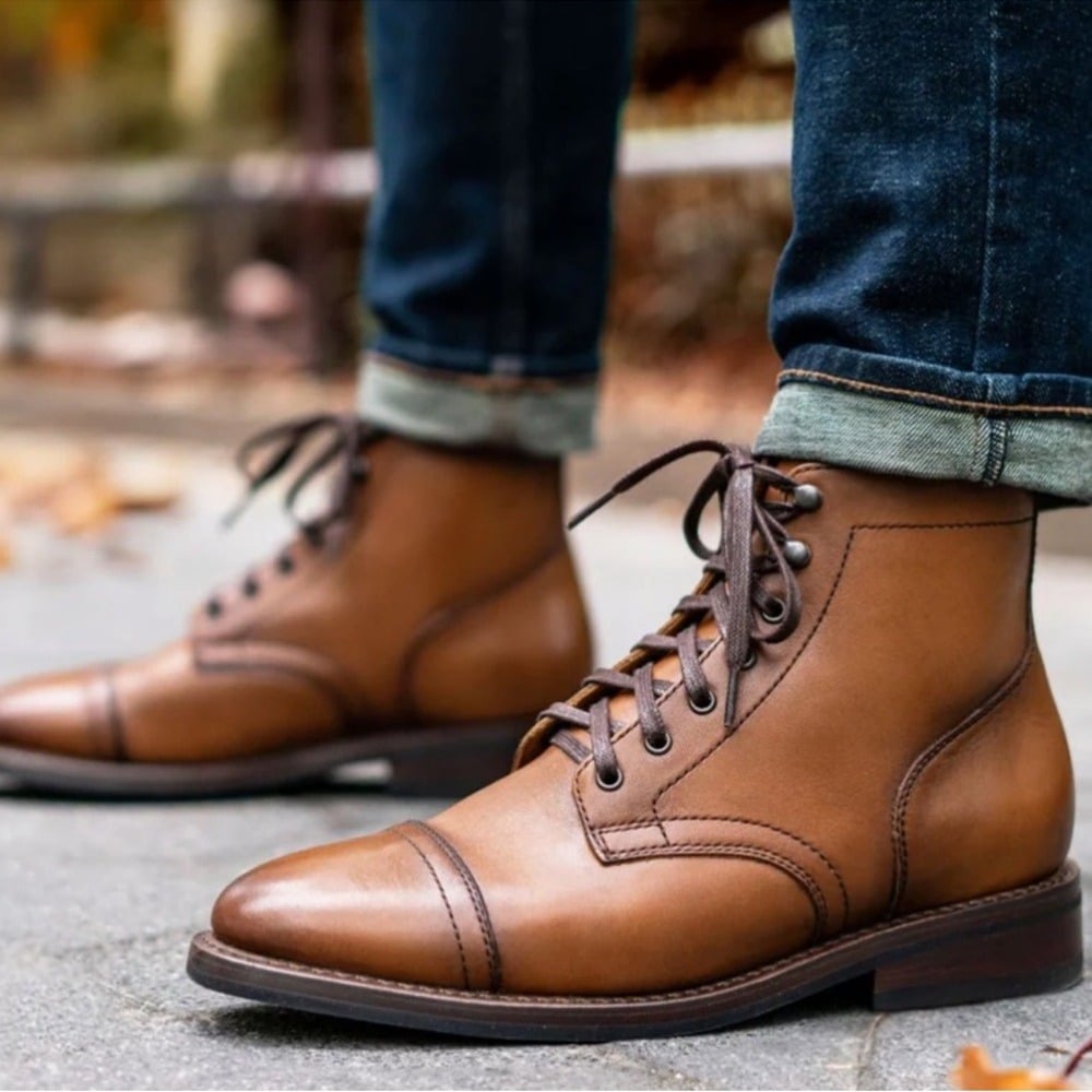 Thursday Boot Co. Men's Captain Toffee Brown Leather Lace Up Boots