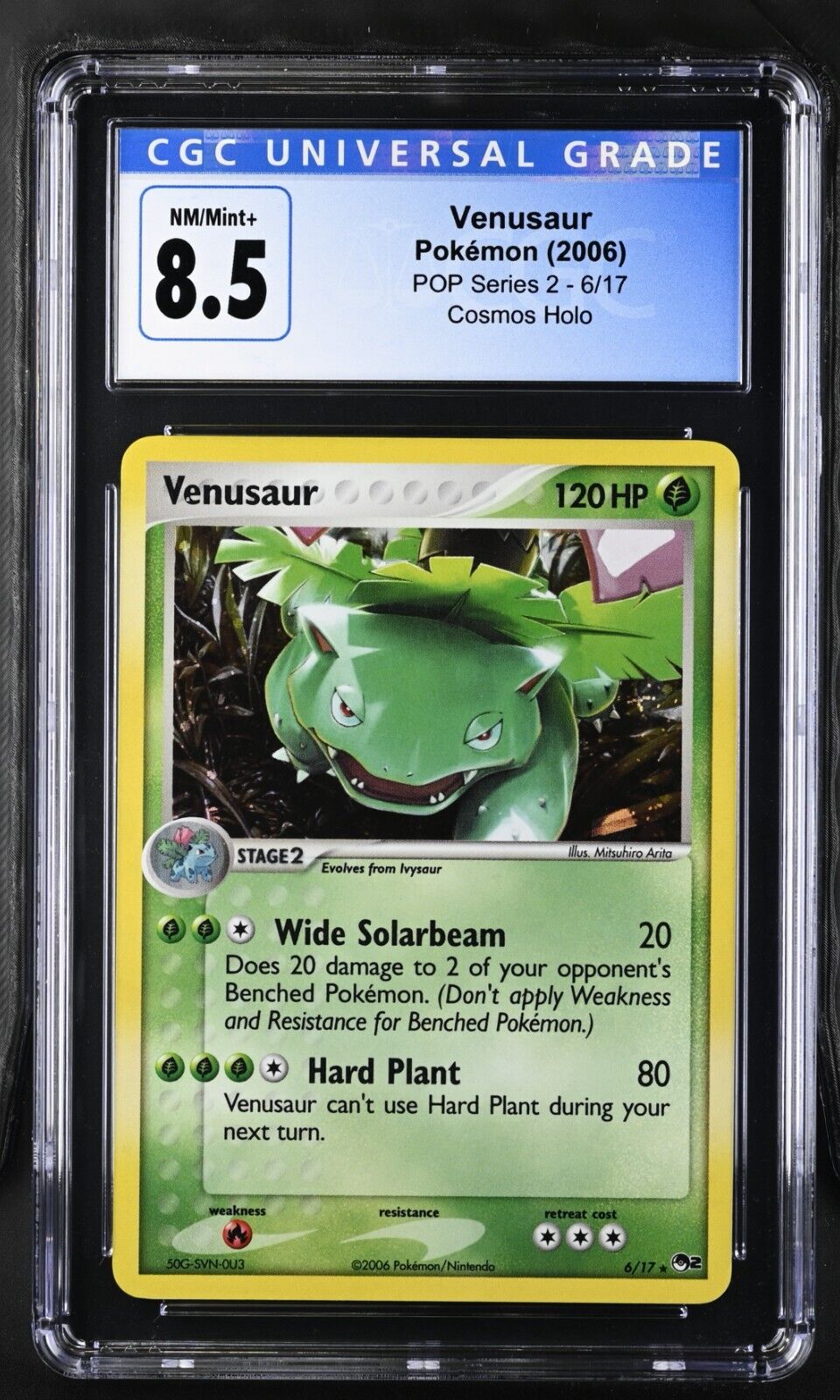 2006 Pokemon Pop Series 2 Venusaur #6/17 Cosmos Holo CGC 8.5 NM/Mint+
