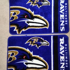 Lot of Two NFL Baltimore Ravens Scatter Rugs