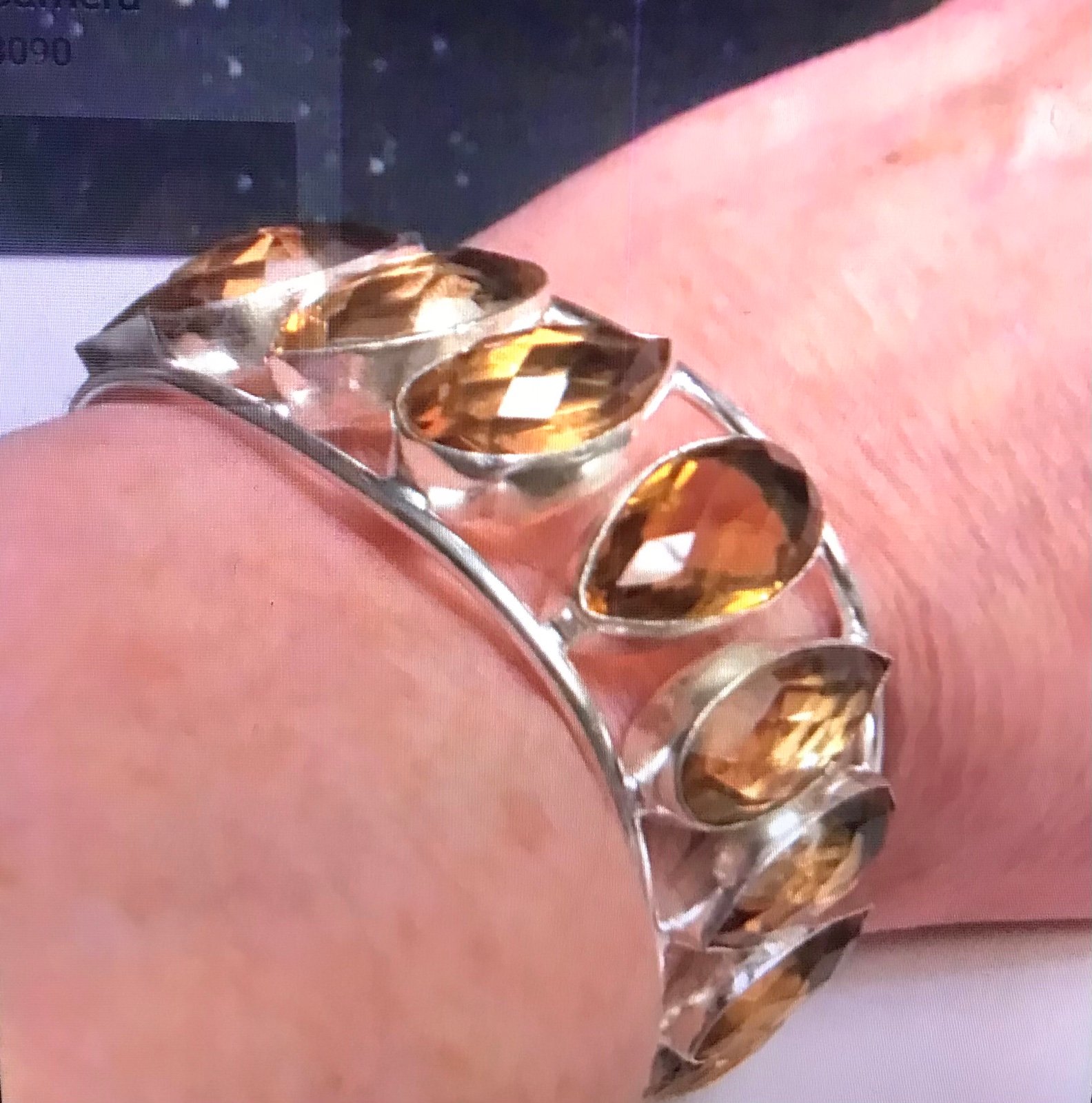 Morganite 925 Sterling Silver Cuff Bracelet