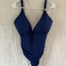 Ralph Lauren Swimsuit Size 16 Blue Tummy-Control Corset-Back One-Piece LR80A02