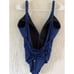 Ralph Lauren Swimsuit Size 16 Blue Tummy-Control Corset-Back One-Piece LR80A02