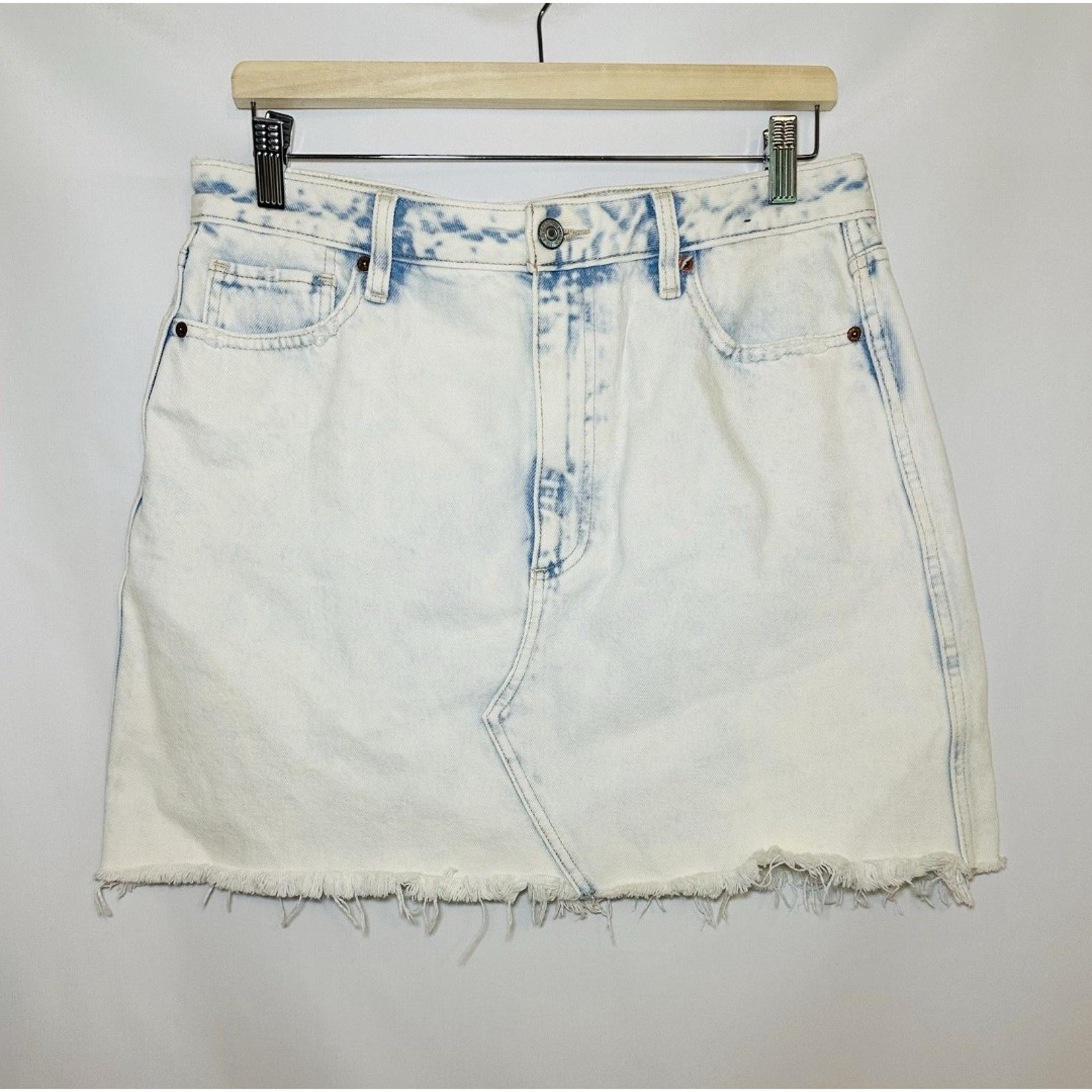 Abercrombie & Fitch Denim Skirt Women Zoe Natural Rise Vintage A-Line Y2K 31/12