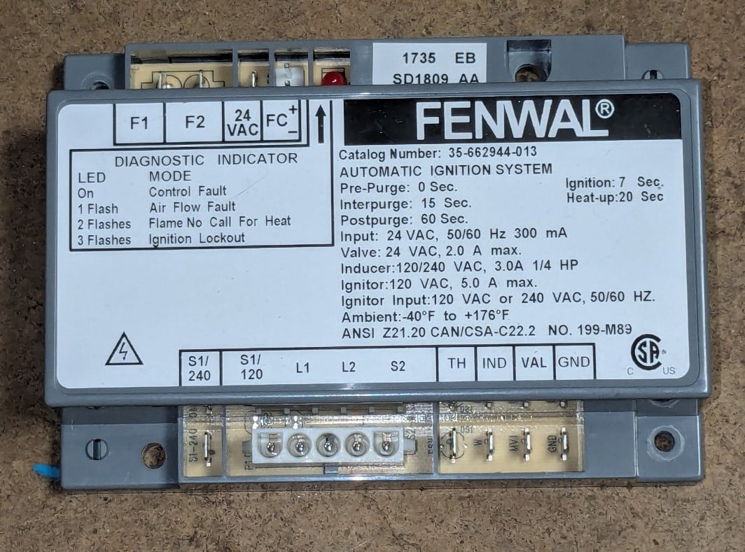 Fenwal 35-662944-013 Automatic Ignition Control System used FREE shipping