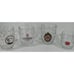 Glass Beer Stein Mug Lot of 5 Dimple Thumbprint Heavy Free Shipping Barware