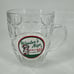 Glass Beer Stein Mug Lot of 5 Dimple Thumbprint Heavy Free Shipping Barware