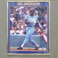 Vintage Bo Jackson 1989 Starline Framed 16 X 20 Fair Poster