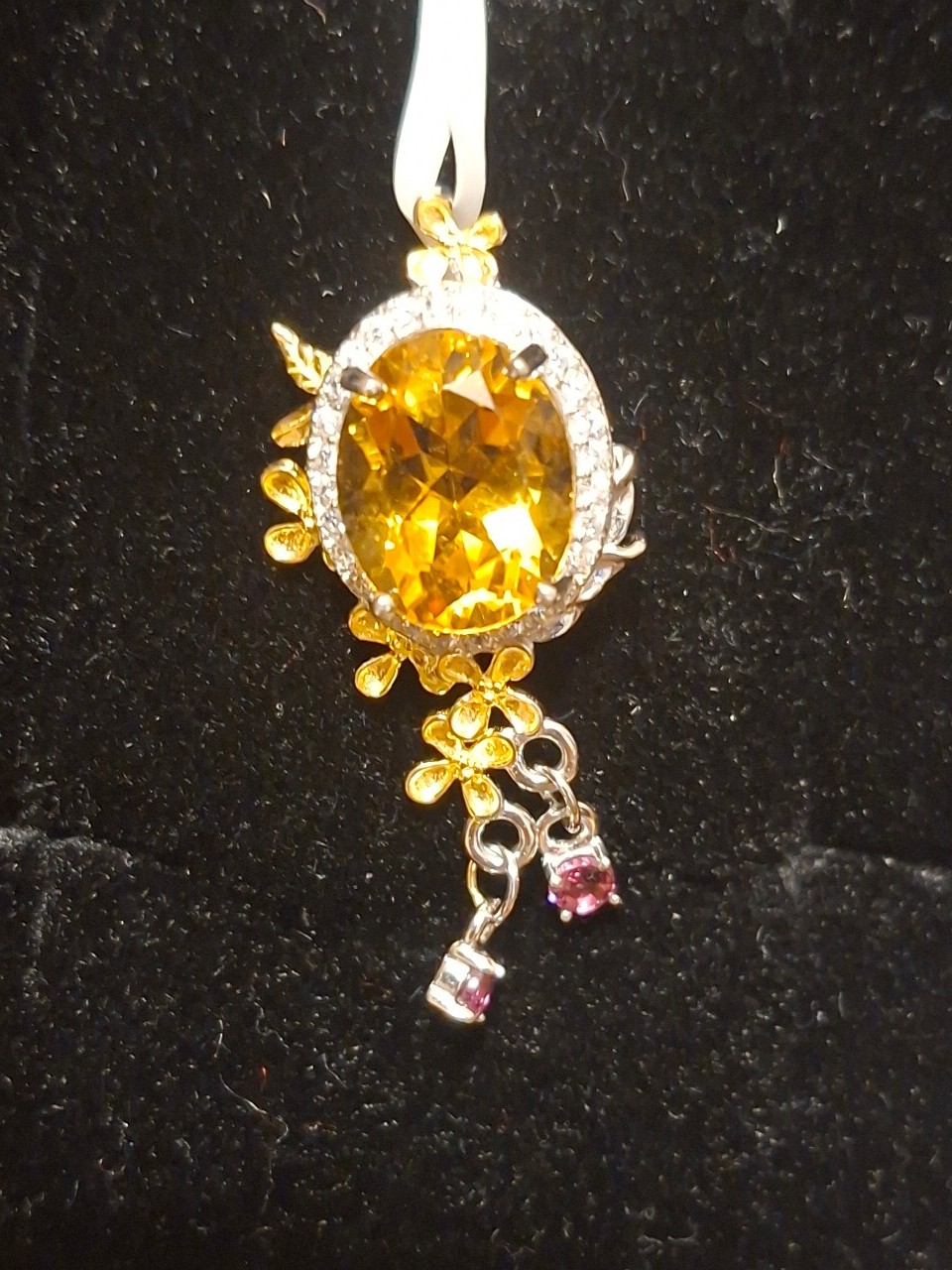 Citrine Pendant s925