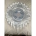 Cambridge Caprice Moonlight Blue Frosted Elegant Glass 4 Footed 14 1/2 Platter