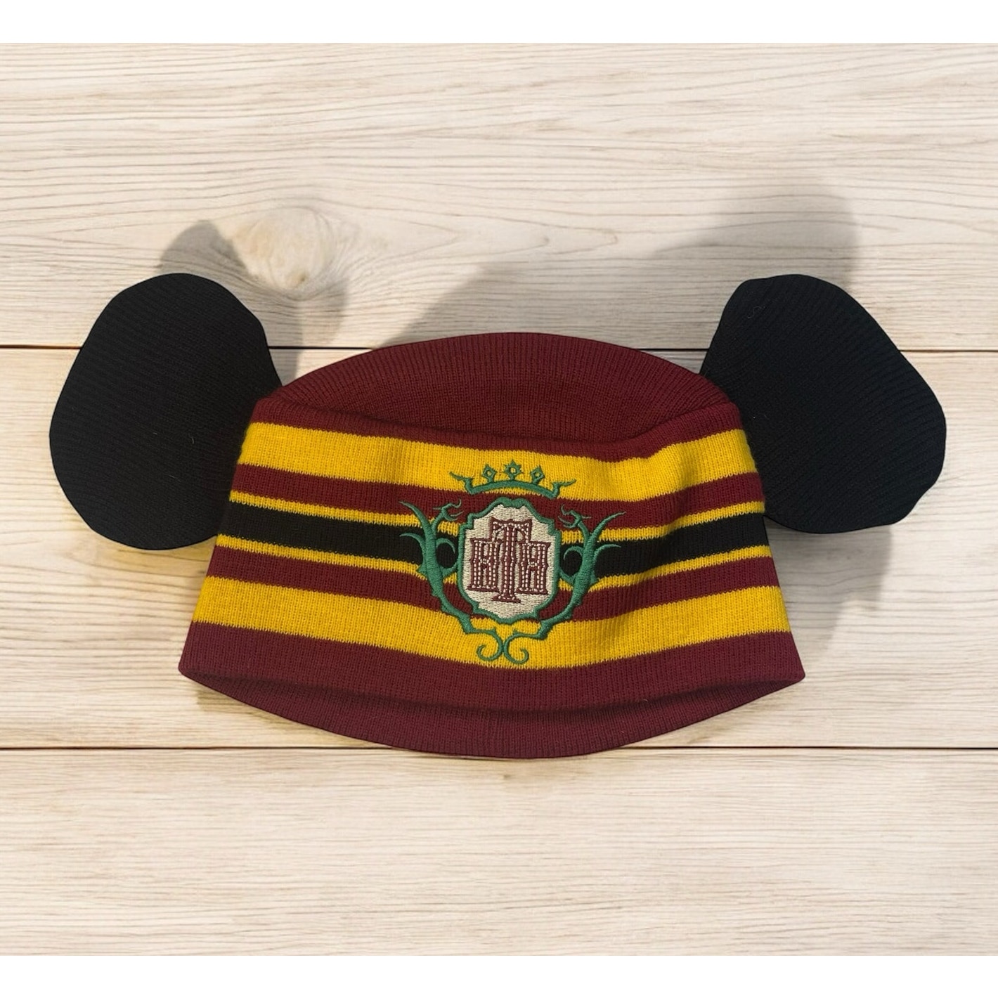 Disney Parks Hollywood Tower Hotel Bellhop Mickey Ears Beanie Hat OS