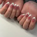 French Tip Classic CherryPress On Nails